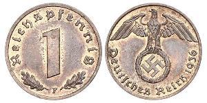 1 Пфенниг Третий рейх (1933-1945) Бронза 