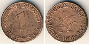 1 Пфенниг ФРГ (1949-1990) Бронза 