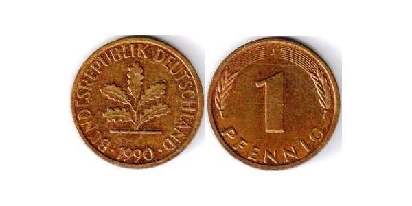 1 Пфенниг ФРГ (1949-1990) Бронза 