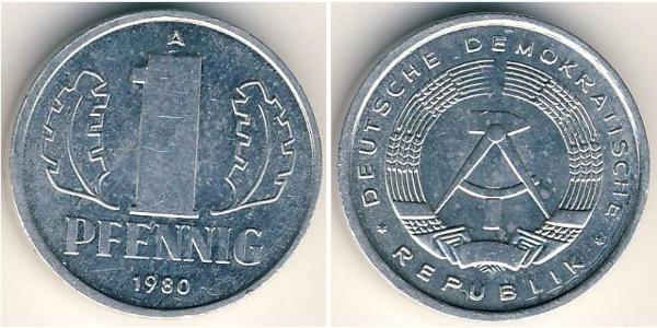 1 Пфеніг Німецька Демократична Республіка (1949-1990) Алюміній 