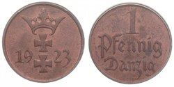 1 Пфеніг Gdansk (1920-1939) Бронза 