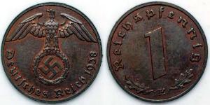 1 Пфеніг Третій рейх (1933-1945) Бронза 