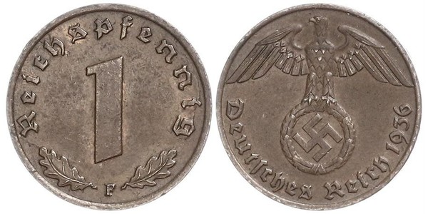 1 Пфеніг Третій рейх (1933-1945) Бронза 