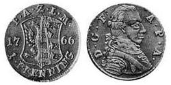 1 Пфеніг Principality of Anhalt-Zerbst (1544 - 1796) Мідь Frederick Augustus, Prince of Anhalt-Zerbst (1734 – 1793)