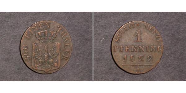 1 Пфеніг Королівство Пруссія (1701-1918) Мідь 