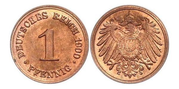 1 Пфеніг Німеччина Мідь 