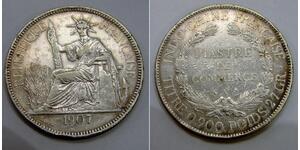 1 Піастр Французький Индокитай (1887-1954) Срібло 