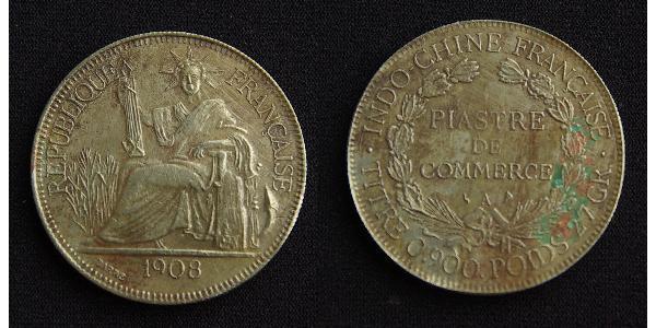 1 Піастр Французький Индокитай (1887-1954) Срібло 