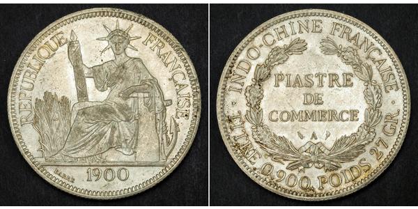 1 Піастр Французький Индокитай (1887-1954) Срібло 
