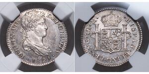 1 Реал Гватемала Серебро Фердинанд VII король Испании (1784-1833)