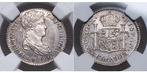 1 Реал Гватемала Серебро Фердинанд VII король Испании (1784-1833)