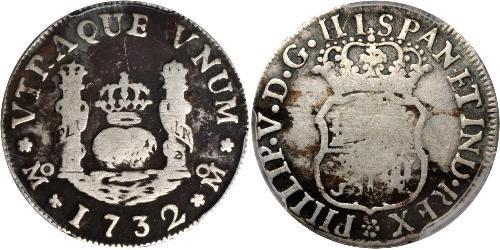 1 Реал Нова Іспанія (1519 - 1821) Срібло Філіп V король Іспанії  (1683-1746)