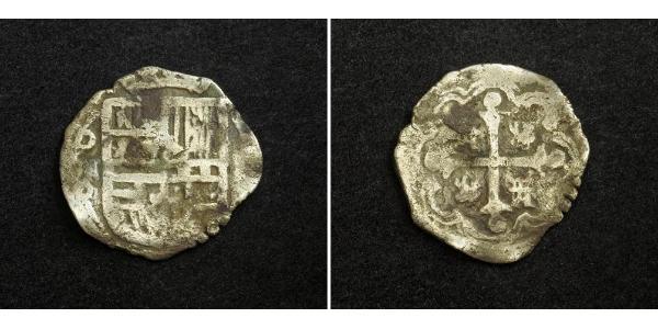 1 Реал Нова Іспанія (1519 - 1821) Срібло Філіп III король Іспанії (1578-1621)