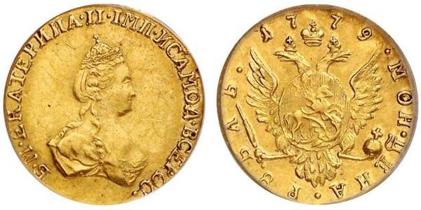 1 Рубль Російська імперія (1720-1917) Золото Катерина II (1729-1796)