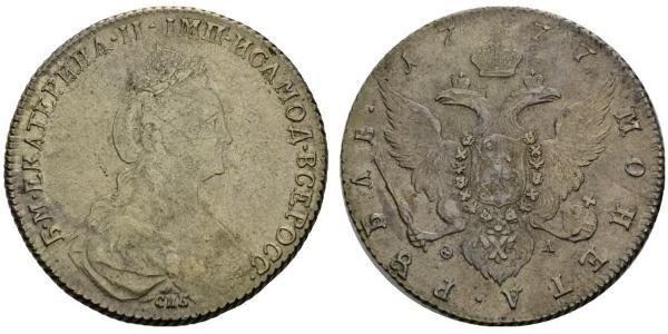 1 Рубль Российская империя (1720-1917) Серебро Екатерина II (1729-1796)