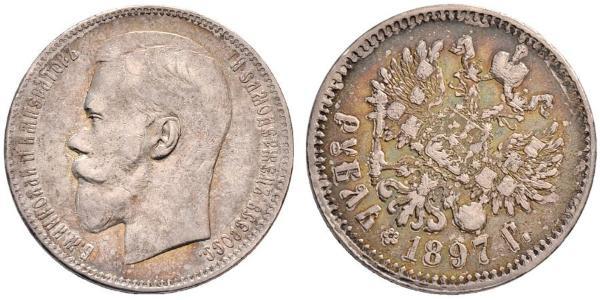 1 Рубль Российская империя (1720-1917) Серебро Николай II (1868-1918)