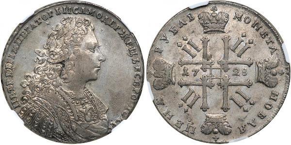 1 Рубль Российская империя (1720-1917) Серебро Пётр II (1715-1730)
