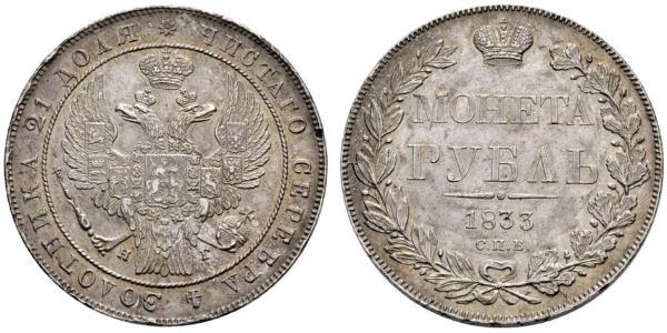 1 Рубль Российская империя (1720-1917) Серебро Николай I (1796-1855)