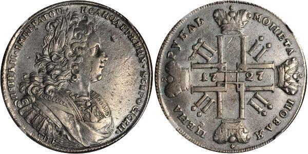 1 Рубль Российская империя (1720-1917) Серебро Пётр II (1715-1730)
