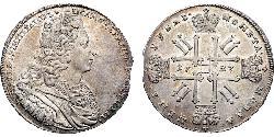 1 Рубль Російська імперія (1720-1917) Срібло Петро II (1715-1730)