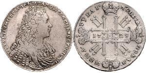 1 Рубль Російська імперія (1720-1917) Срібло Петро II (1715-1730)