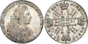 1 Рубль Російська імперія (1720-1917) Срібло Петро II (1715-1730)