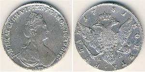 1 Рубль Російська імперія (1720-1917) Срібло Катерина II (1729-1796)