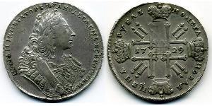 1 Рубль Російська імперія (1720-1917) Срібло Петро II (1715-1730)