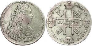 1 Рубль Російська імперія (1720-1917) Срібло Петро II (1715-1730)