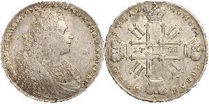 1 Рубль Російська імперія (1720-1917) Срібло Петро II (1715-1730)