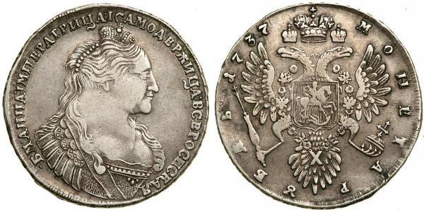 1 Рубль Російська імперія (1720-1917) Срібло Анна Іванівна (1693-1740)