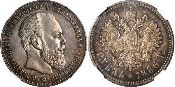 1 Рубль Російська імперія (1720-1917) Срібло Олександр III (1845 -1894)