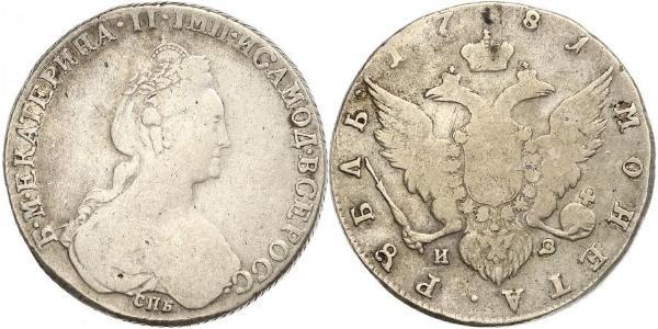 1 Рубль Російська імперія (1720-1917) Срібло Катерина II (1729-1796)