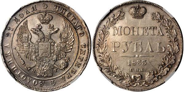 1 Рубль Російська імперія (1720-1917) Срібло Микола I (1796-1855)