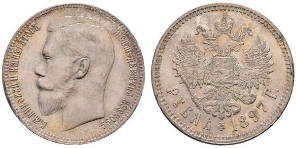 1 Рубль Російська імперія (1720-1917) Срібло Микола II (1868-1918)