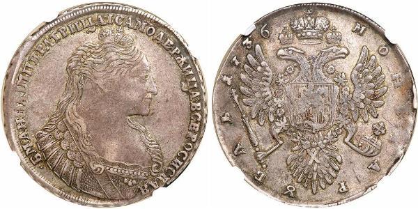 1 Рубль Російська імперія (1720-1917) Срібло Анна Іванівна (1693-1740)