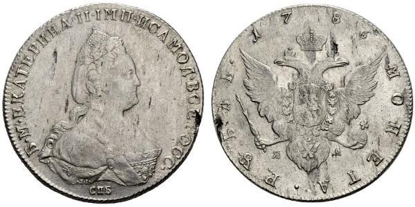 1 Рубль Російська імперія (1720-1917) Срібло Катерина II (1729-1796)