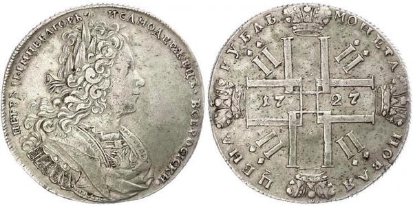 1 Рубль Російська імперія (1720-1917) Срібло Петро II (1715-1730)