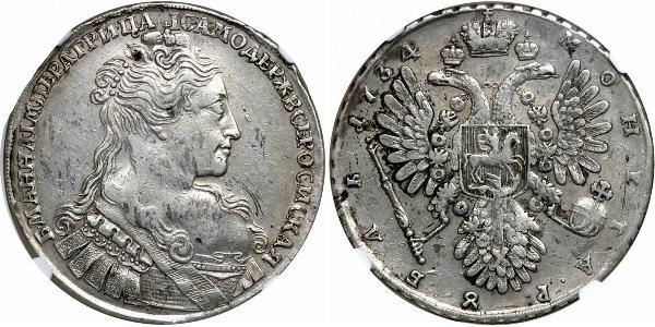 1 Рубль Російська імперія (1720-1917) Срібло Анна Іванівна (1693-1740)