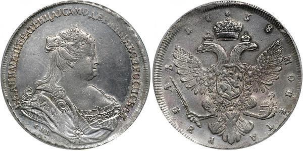 1 Рубль Російська імперія (1720-1917) Срібло Анна Іванівна (1693-1740)