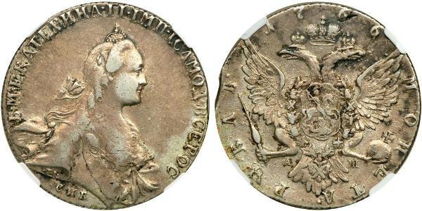1 Рубль Російська імперія (1720-1917) Срібло Катерина II (1729-1796)