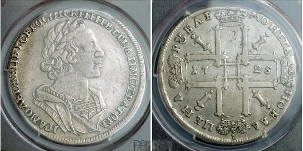 1 Рубль Російська імперія (1720-1917) Срібло Петро I Олексійович(1672-1725)