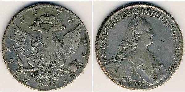 1 Рубль Російська імперія (1720-1917) Срібло Катерина II (1729-1796)