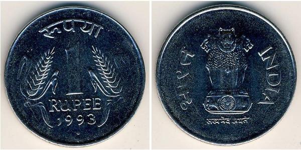 1 Рупия Индия (1950 - ) Никель/Медь 