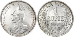 1 Рупия Германская Восточная Африка (1885-1919) Серебро Wilhelm II, German Emperor (1859-1941)