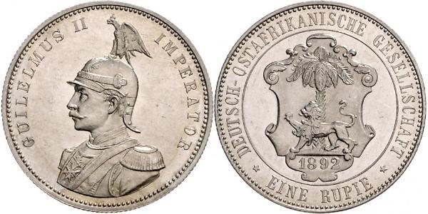 1 Рупия Германская Восточная Африка (1885-1919) Серебро 