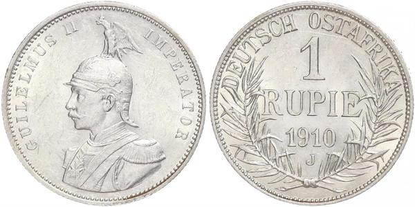 1 Рупия Германская Восточная Африка (1885-1919) Серебро Wilhelm II, German Emperor (1859-1941)