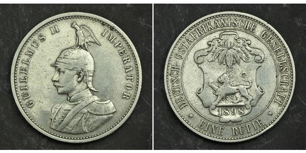 1 Рупия Германская Восточная Африка (1885-1919) Серебро 