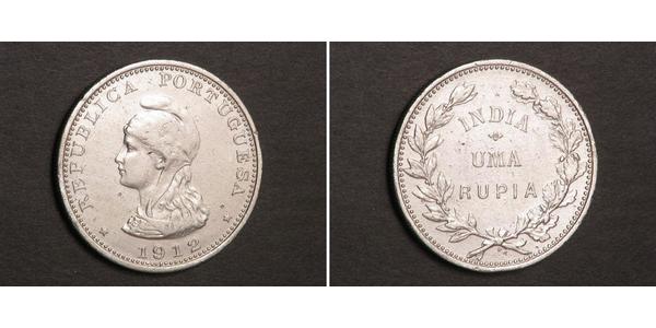 1 Рупия Португальская Индия (1510-1961) Серебро 