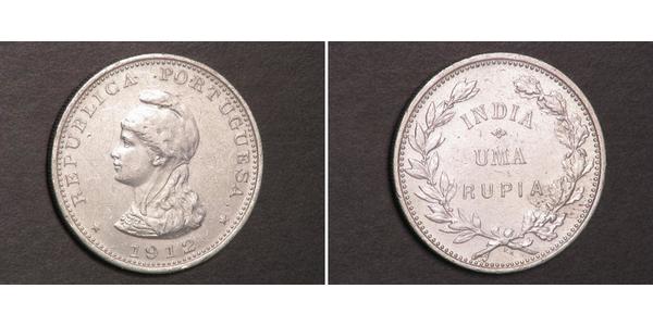 1 Рупия Португальская Индия (1510-1961) Серебро 